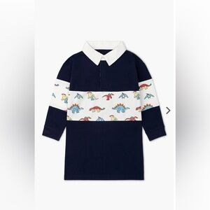 NWT 🦕🆕 monica + andy Navy Blue Dinosaur Print Kids Rugby Dress size 2T 👶🏻👧🏻